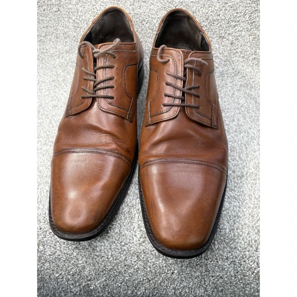 Johnston & Murphy Men's Brown Leather Cap Toe Oxford Dress Shows‎ Size 14M